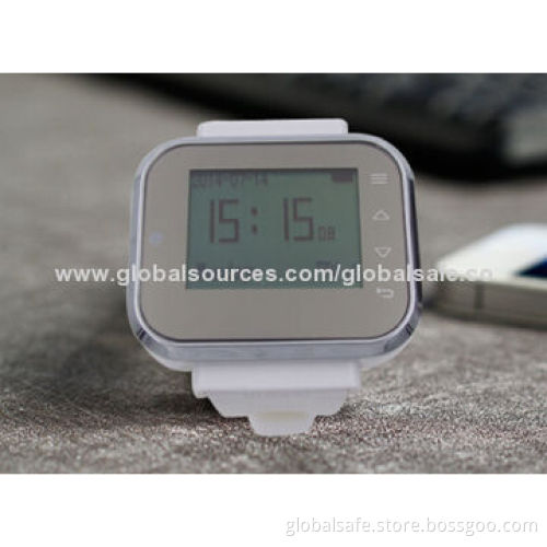 Wireless waiter calling system wrist pager with 1527/2262 signal code